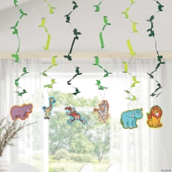Zoo Adventure Hanging Swirls-12Pk